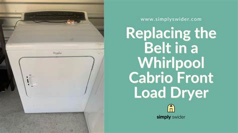 how to replace belt on whirlpool cabrio dryer